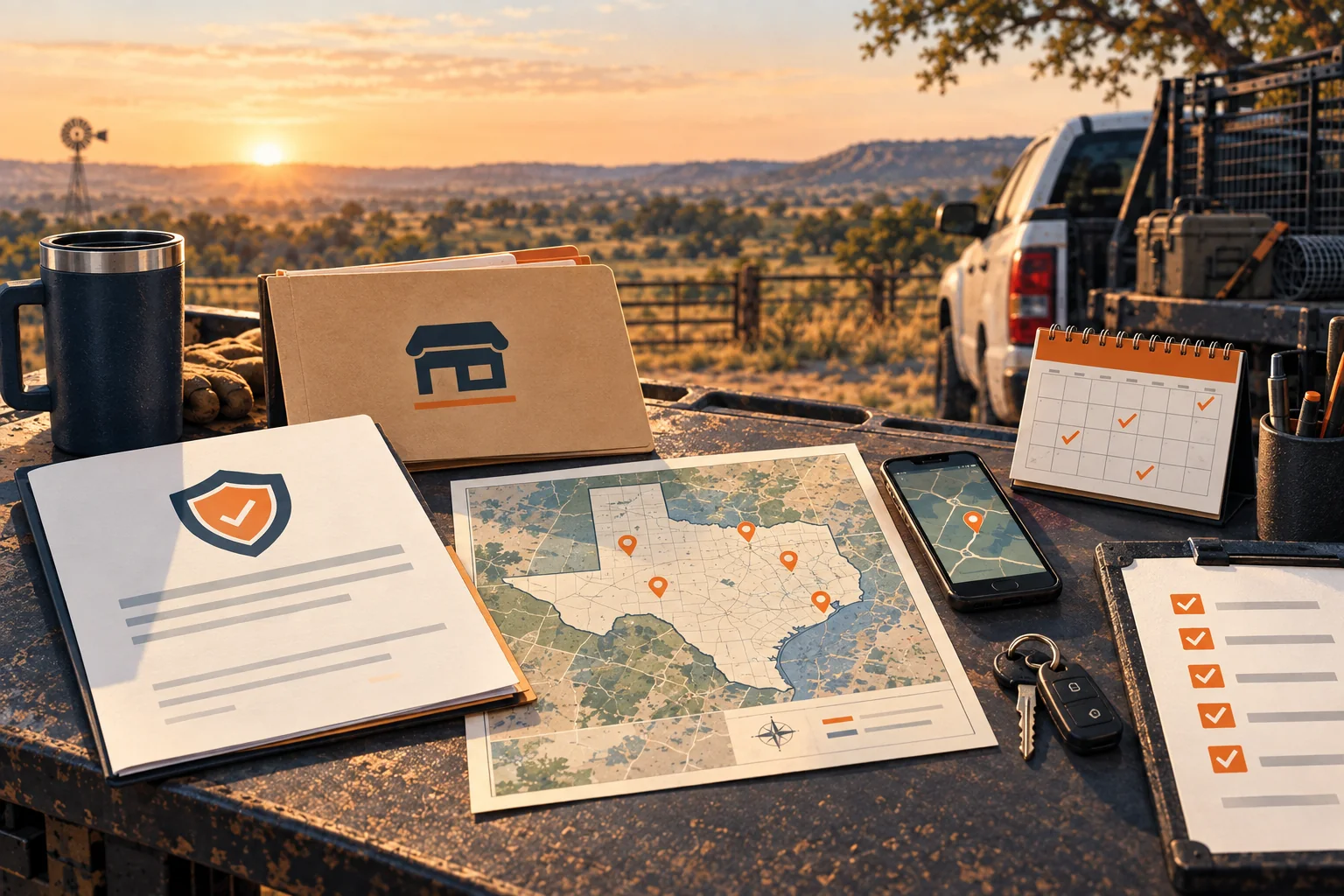 Insurance, service-area, scheduling, and business-readiness materials prepared for operator onboarding